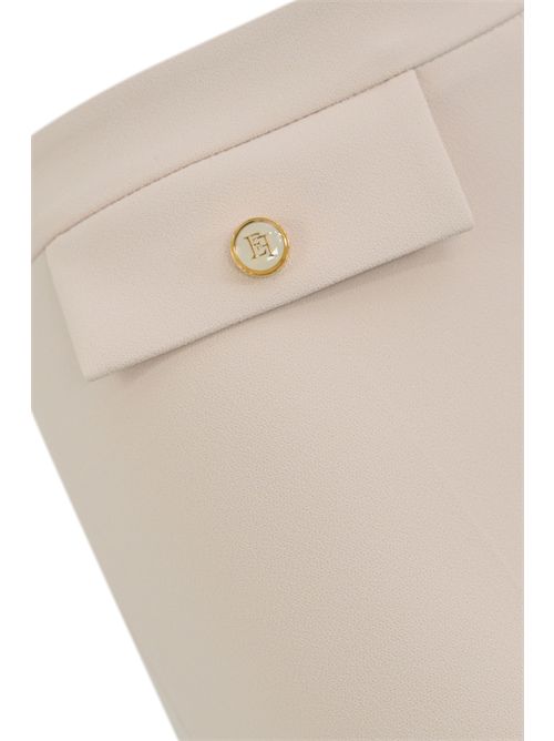 Pantaloni in doppio crepe Milk Elisabetta Franchi | PA12056E2DZ9